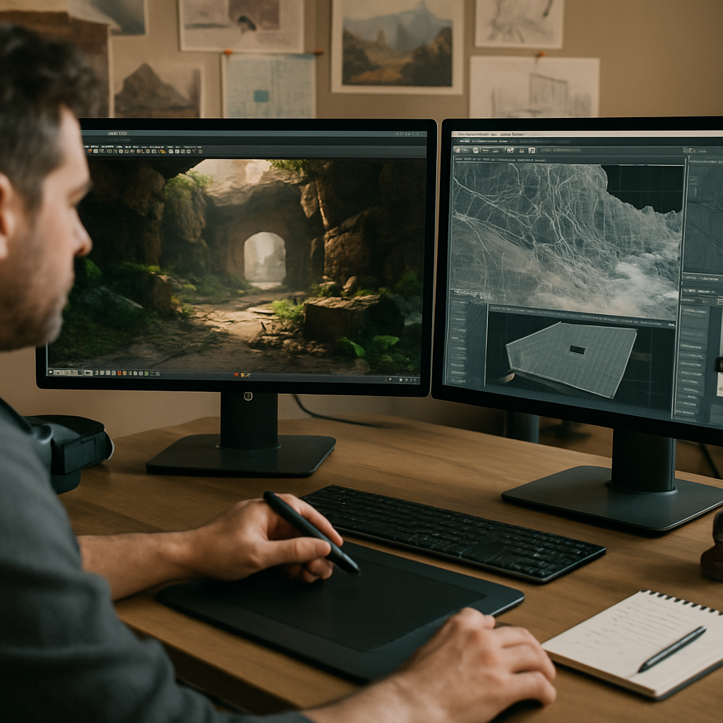 Detailreiches Umgebungsdesign für Gaming von AO Modeling